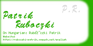 patrik ruboczki business card